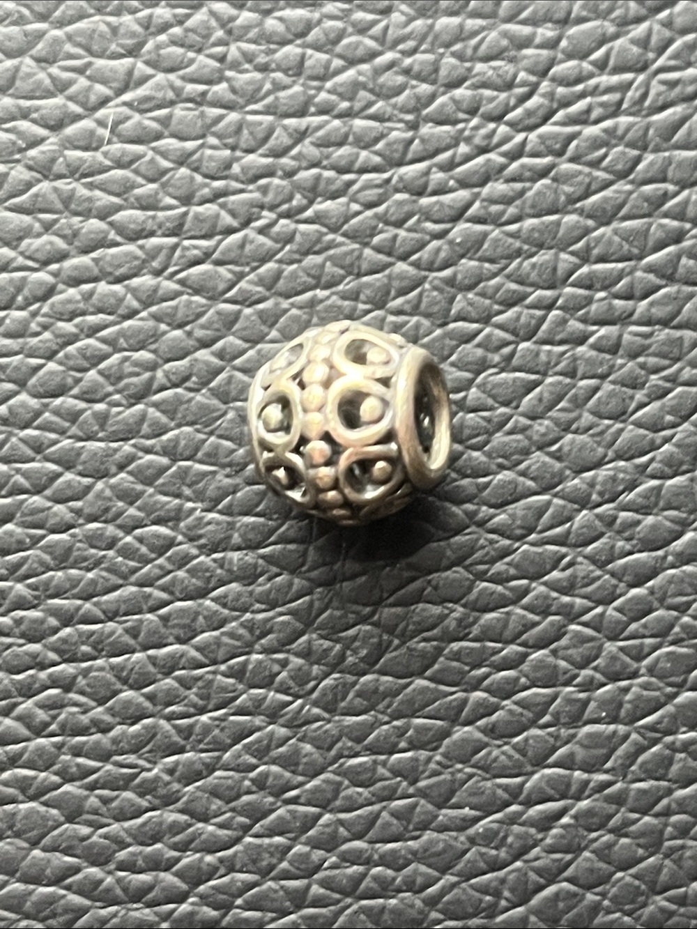 Pandora Sterling Filigree Round Charm Bead - Silver
